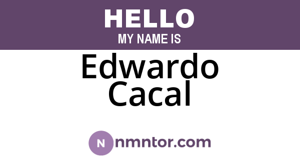 Edwardo Cacal