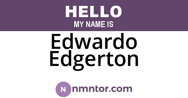 Edwardo Edgerton