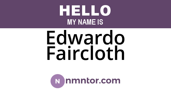 Edwardo Faircloth