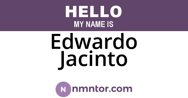 Edwardo Jacinto