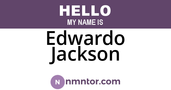 Edwardo Jackson