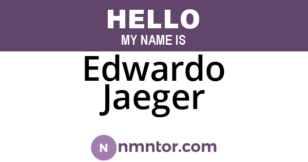 Edwardo Jaeger