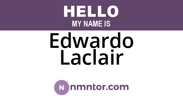 Edwardo Laclair