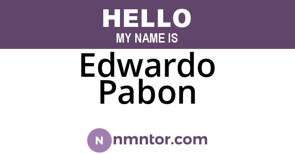 Edwardo Pabon
