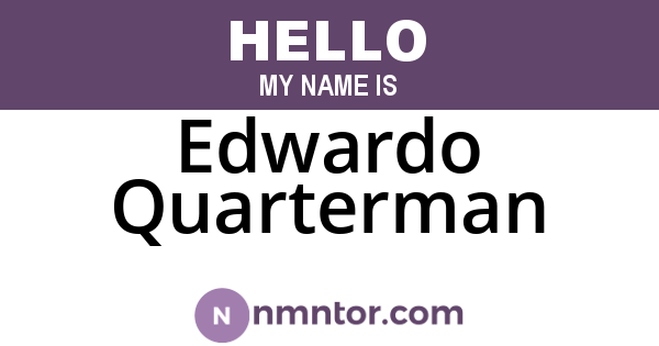 Edwardo Quarterman