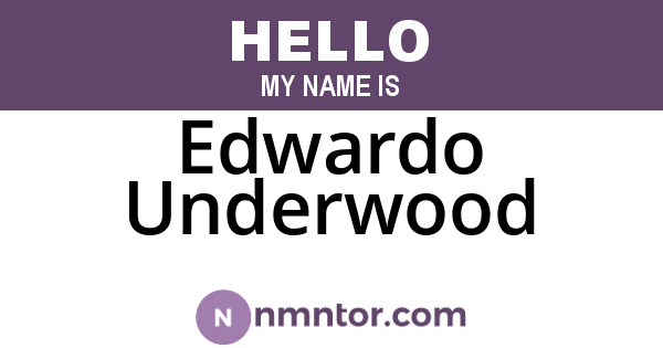 Edwardo Underwood