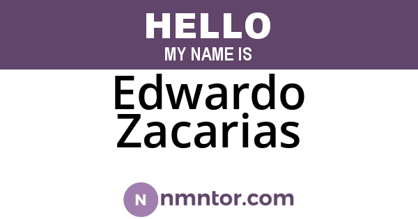 Edwardo Zacarias