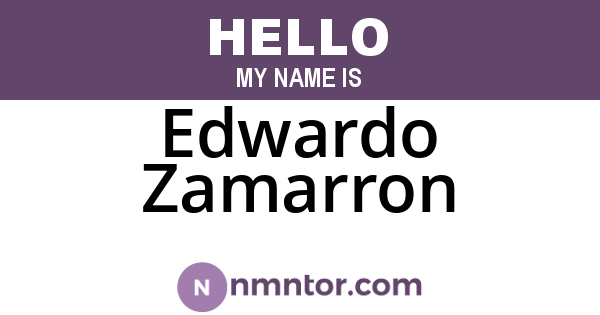 Edwardo Zamarron