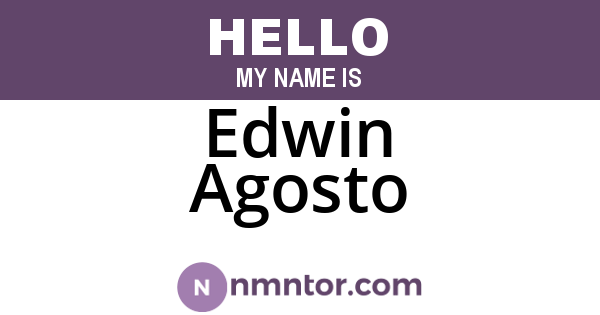 Edwin Agosto