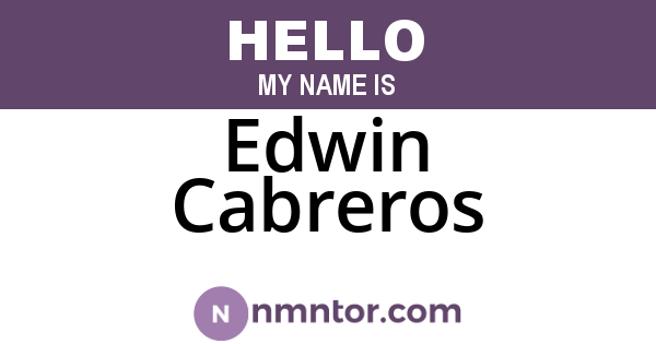 Edwin Cabreros