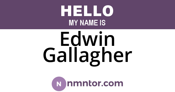 Edwin Gallagher