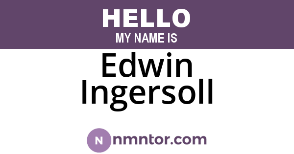 Edwin Ingersoll
