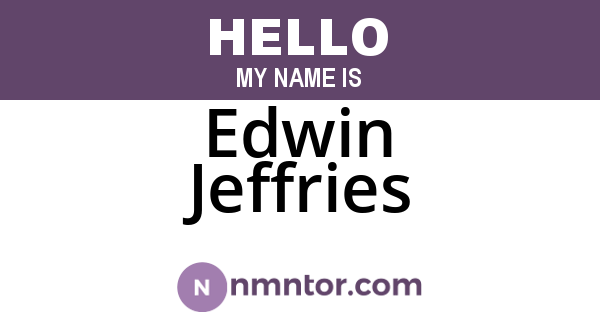 Edwin Jeffries