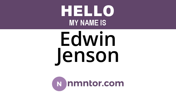 Edwin Jenson