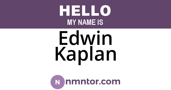Edwin Kaplan