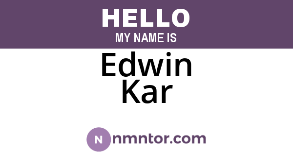 Edwin Kar