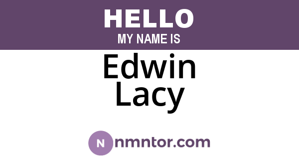 Edwin Lacy
