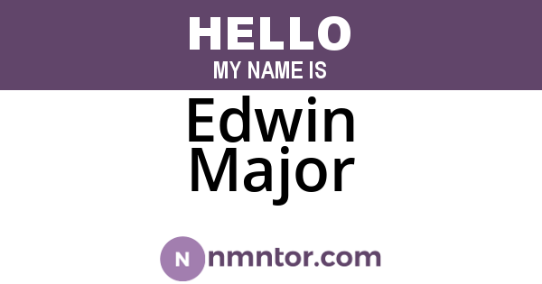 Edwin Major