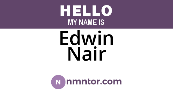 Edwin Nair