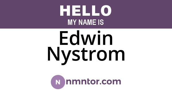 Edwin Nystrom