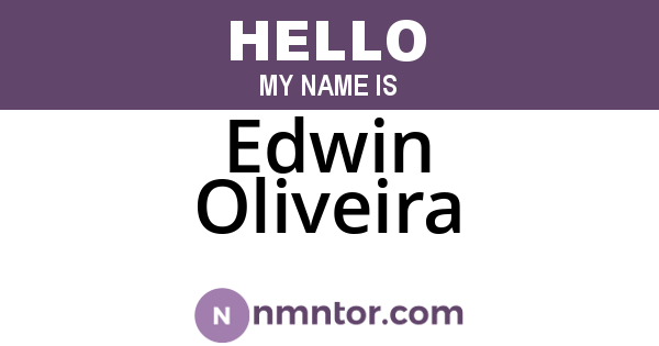 Edwin Oliveira