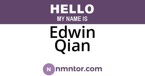Edwin Qian
