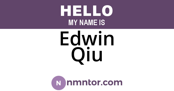 Edwin Qiu