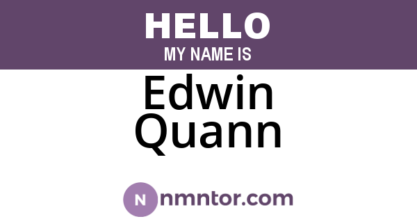 Edwin Quann