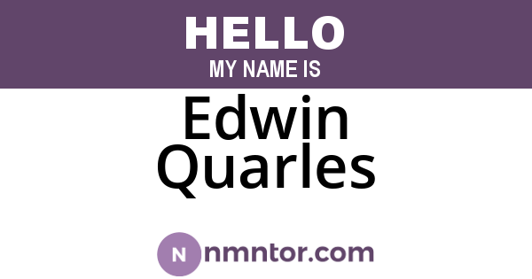 Edwin Quarles