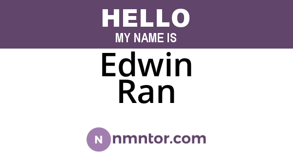 Edwin Ran