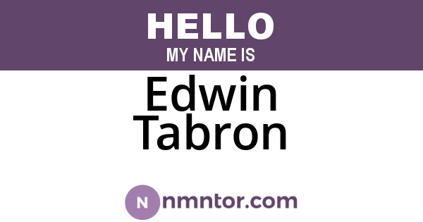 Edwin Tabron