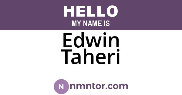 Edwin Taheri