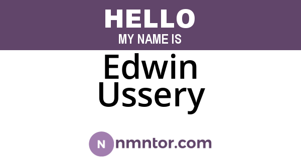 Edwin Ussery