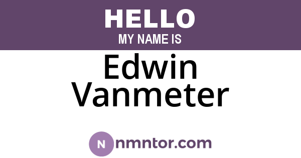 Edwin Vanmeter