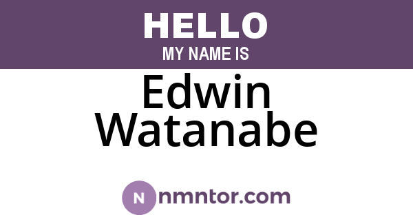 Edwin Watanabe