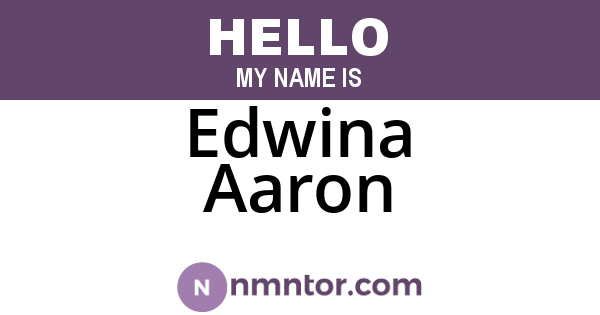 Edwina Aaron