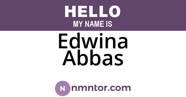 Edwina Abbas