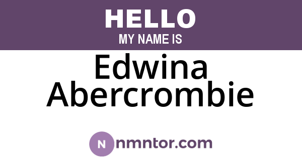 Edwina Abercrombie