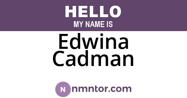 Edwina Cadman
