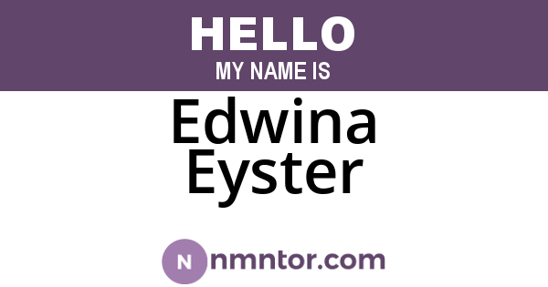 Edwina Eyster