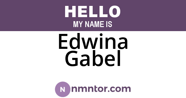 Edwina Gabel