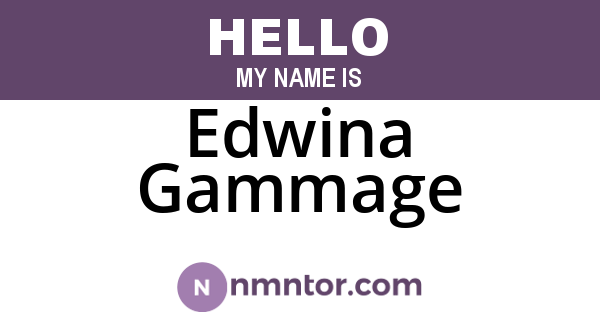 Edwina Gammage