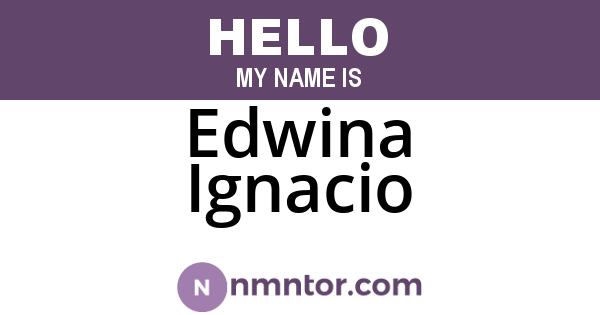 Edwina Ignacio