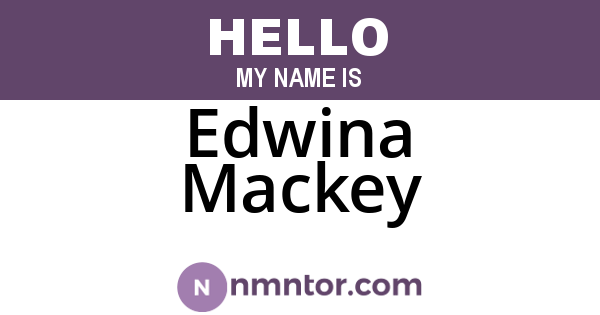Edwina Mackey