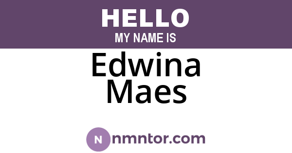 Edwina Maes