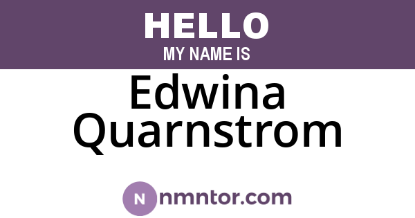 Edwina Quarnstrom