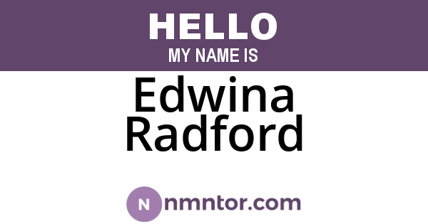 Edwina Radford