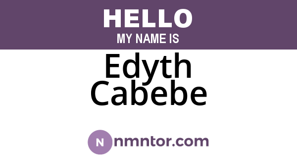 Edyth Cabebe