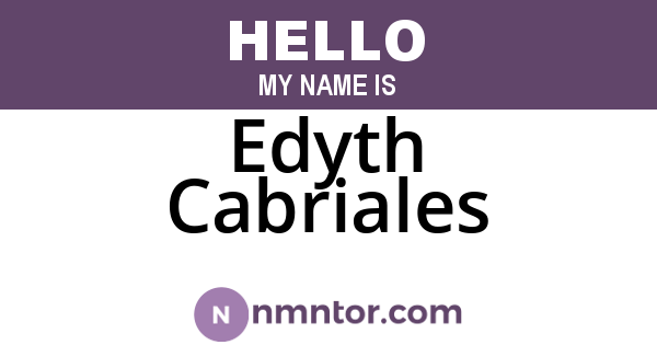 Edyth Cabriales