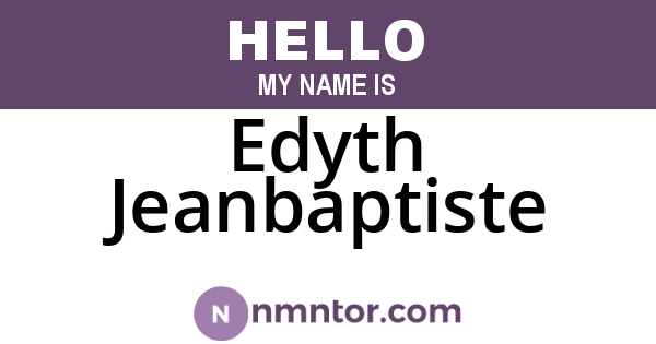 Edyth Jeanbaptiste